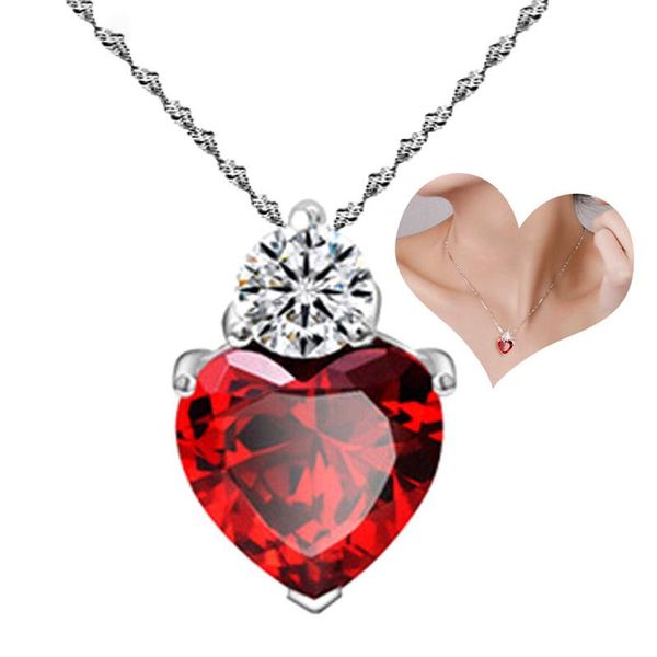 pendant necklaces heart shape design necklace crystal zircon charm women wedding party gifts jewelry, Silver
pendant necklaces heart shape design necklace crystal zircon charm women wedding party gifts jewelry, Silver