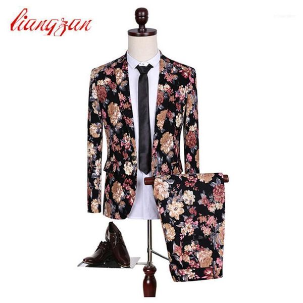 men's suits & blazers (jackets+pants) men floral fashion suit sets slim fit tuxedo party dress brand cotton plus size m-5xl wedding f21, White;black
men's suits & blazers (jackets+pants) men floral fashion suit sets slim fit tuxedo party dress brand cotton plus size m-5xl wedding f21, White;black