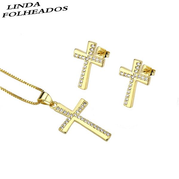 earrings & necklace design gold copper white cubic zirconia small cross for women anniversary party simple jewelry set gifts, Silver
earrings & necklace design gold copper white cubic zirconia small cross for women anniversary party simple jewelry set gifts, Silver