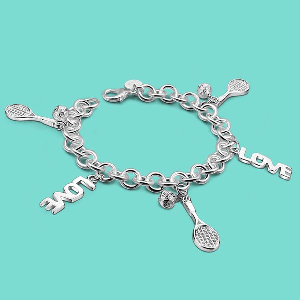fashion 925 sterling bracelet female sports leisure style tennis pendant design ms silver ornament birthday gift girl, Black
fashion 925 sterling bracelet female sports leisure style tennis pendant design ms silver ornament birthday gift girl, Black