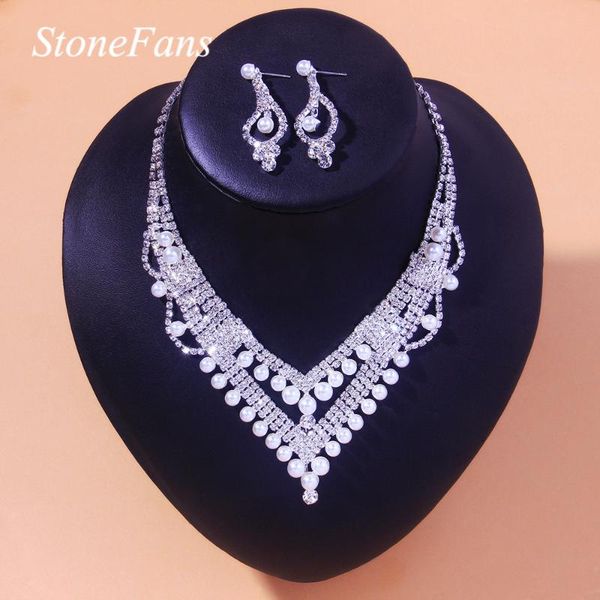 earrings & necklace stonefans luxury rhinestone bride jewelry sets wedding accessories pearl pendant hollow and earring set african, Silver
earrings & necklace stonefans luxury rhinestone bride jewelry sets wedding accessories pearl pendant hollow and earring set african, Silver