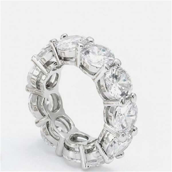 vecalon 925 sterling silver eternity ring 6mm 5a zircon sona cz engagement wedding band rings for women bridal finger jewelry 25 r2, Slivery;golden 
vecalon 925 sterling silver eternity ring 6mm 5a zircon sona cz engagement wedding band rings for women bridal finger jewelry 25 r2, Slivery;golden