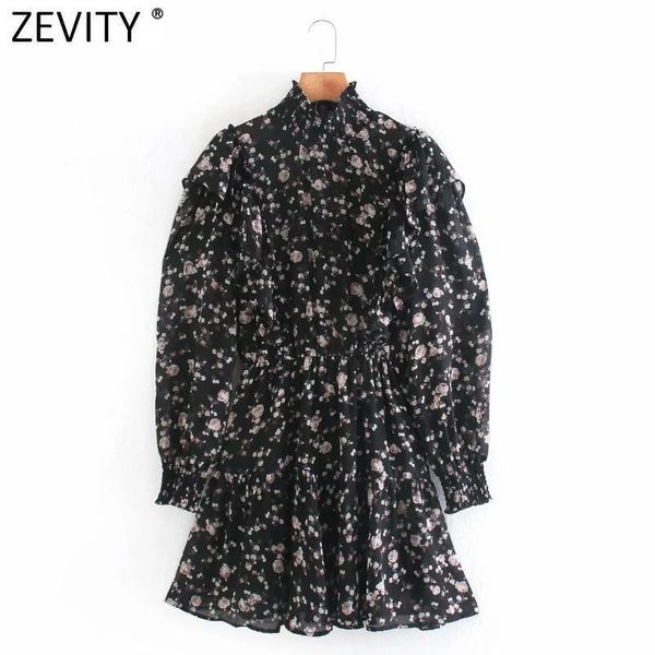 zevity women sweet cascading ruffle flower print chiffon mini dress female elastic waist casual slim chic party vestido ds4720 dresses, Black;gray
zevity women sweet cascading ruffle flower print chiffon mini dress female elastic waist casual slim chic party vestido ds4720 dresses, Black;gray