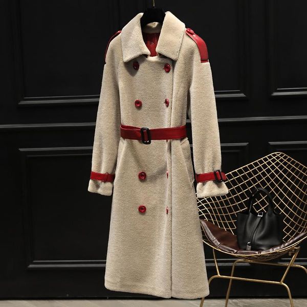 women's fur & faux ayunsue sheep shearling real coat winter jacket women wool coats and jackets clothes 2021 korean long my4205, Black
women's fur & faux ayunsue sheep shearling real coat winter jacket women wool coats and jackets clothes 2021 korean long my4205, Black
