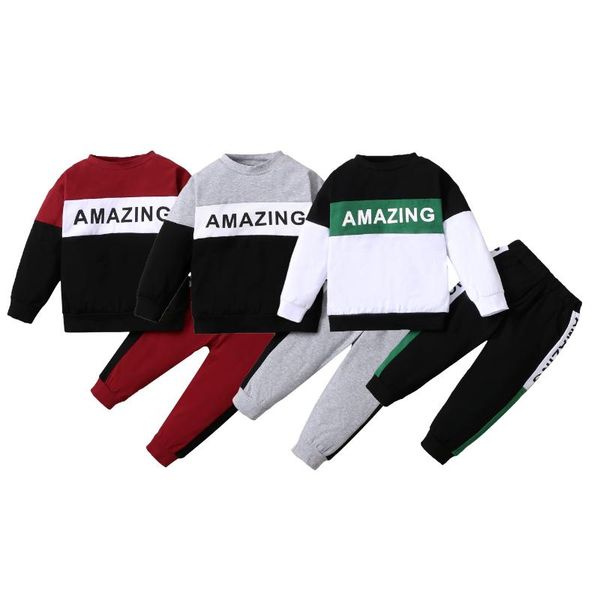 clothing sets 2pcs children baby girls boys letter print clothes set, contrast color long sleeve o-neck t-shirt+trousers with pockets for 1-, White
clothing sets 2pcs children baby girls boys letter print clothes set, contrast color long sleeve o-neck t-shirt+trousers with pockets for 1-, White