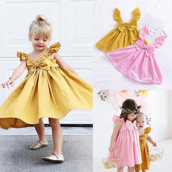 girl's dresses baby girl fashion ruffled bowknot princess dress 3m-3y born infant toddler kids casual solid clothes outfits, Red;yellow
girl's dresses baby girl fashion ruffled bowknot princess dress 3m-3y born infant toddler kids casual solid clothes outfits, Red;yellow