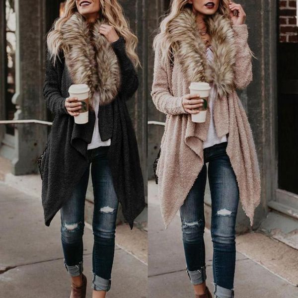 women's trench coats 2021 windbreaker jacket autumn winter big fur collar cardigan plush fashionable casual coat, Tan;black
women's trench coats 2021 windbreaker jacket autumn winter big fur collar cardigan plush fashionable casual coat, Tan;black