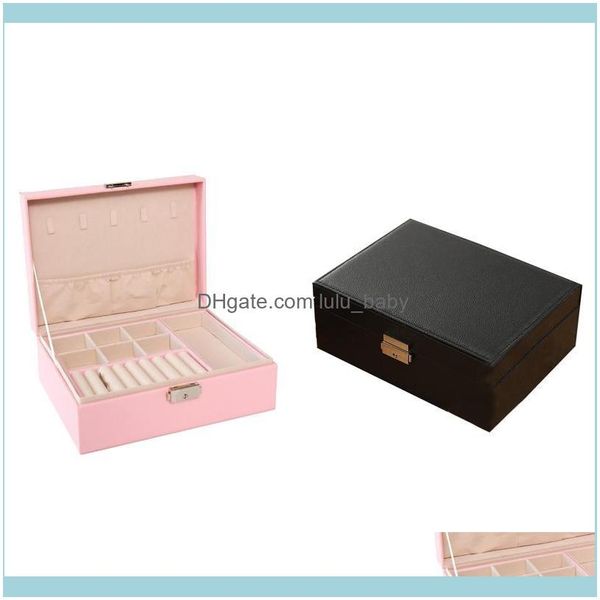 packaging & jewelrywatch pu leather jewelry storage box earrings ring display case double pouches bags drop delivery 2021 qixcl, Pink;blue
packaging & jewelrywatch pu leather jewelry storage box earrings ring display case double pouches bags drop delivery 2021 qixcl, Pink;blue
