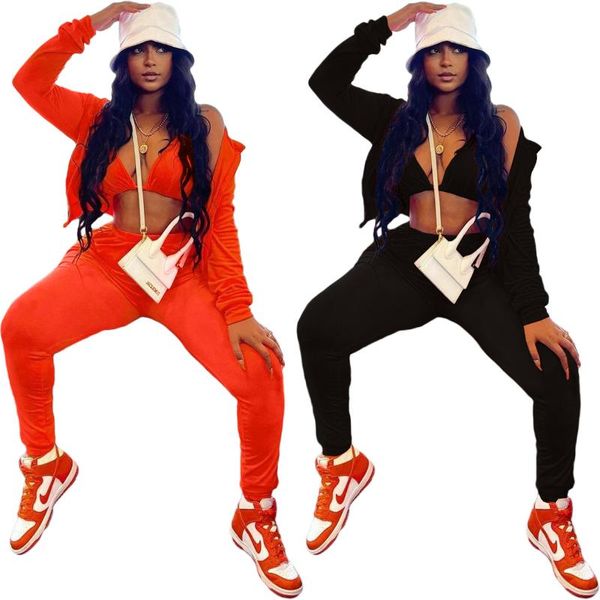 women's two piece pants rstylish fashion solid color women street style zipper hoodies crop full with bra autumn 3 set, White
women's two piece pants rstylish fashion solid color women street style zipper hoodies crop full with bra autumn 3 set, White