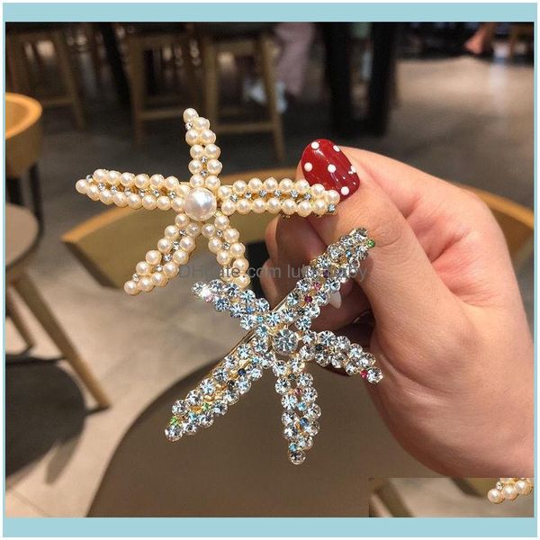 headbands jewelryfaceins korean style starfish pearl s for women crystal jewelry female hair clip aessories fairy hairpin drop delivery 2021, Silver
headbands jewelryfaceins korean style starfish pearl s for women crystal jewelry female hair clip aessories fairy hairpin drop delivery 2021, Silver