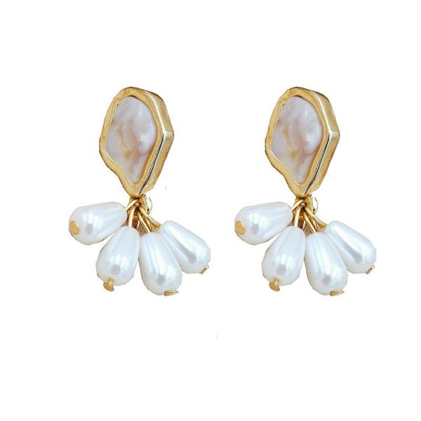 ethnic vintage women simulated pearl earrings irregular stones dangle drop for female bride jewelry & chandelier, Silver
ethnic vintage women simulated pearl earrings irregular stones dangle drop for female bride jewelry & chandelier, Silver