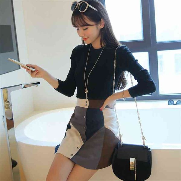 autumn winter women ladies long sleeve o neck slim fitting knitted short sweater femme korean pull tight shirts 210607, White;black
autumn winter women ladies long sleeve o neck slim fitting knitted short sweater femme korean pull tight shirts 210607, White;black