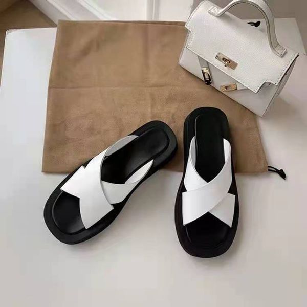 80% off shoes vallu summer new full leather crossover thick bottom increased casual light plain all-match women's slippers, Black
80% off shoes vallu summer new full leather crossover thick bottom increased casual light plain all-match women's slippers, Black