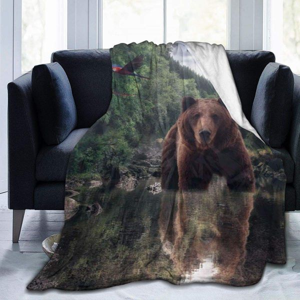 throw blanket for kids teens adults warm forest bear tropical jungle river water parrot animal nature landscape all season
throw blanket for kids teens adults warm forest bear tropical jungle river water parrot animal nature landscape all season