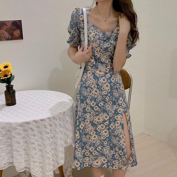 casual dresses floral print puff short sleeve dress women side split party midi elegant sweet beach holiday 2021summer, Black;gray
casual dresses floral print puff short sleeve dress women side split party midi elegant sweet beach holiday 2021summer, Black;gray