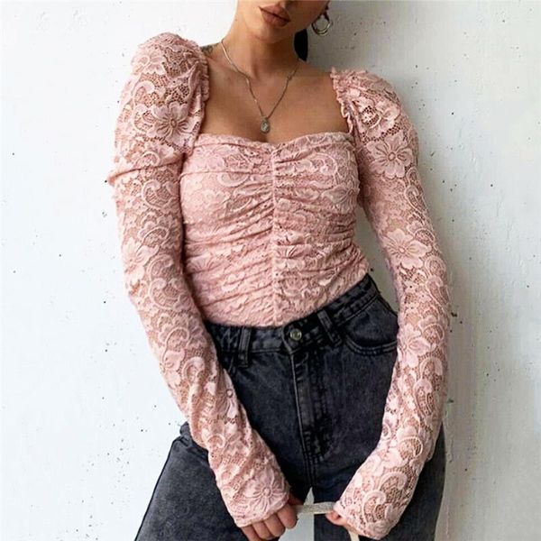 women's blouses & shirts fashion womens and elegant puff long sleeve lace ladies mesh ol shirt dames blusa feminina streetwear, White
women's blouses & shirts fashion womens and elegant puff long sleeve lace ladies mesh ol shirt dames blusa feminina streetwear, White