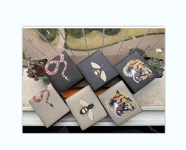 men animal short wallet leather black snake tiger bee wallets women long style luxury purse wallet card holders, Red;black
men animal short wallet leather black snake tiger bee wallets women long style luxury purse wallet card holders, Red;black