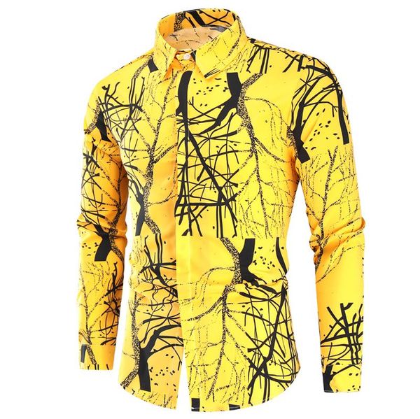 men's casual shirts yellow mens 2021 causal long sleeve root printed dress shirt male social slim fit camisa masculina prom party stree, White;black
men's casual shirts yellow mens 2021 causal long sleeve root printed dress shirt male social slim fit camisa masculina prom party stree, White;black