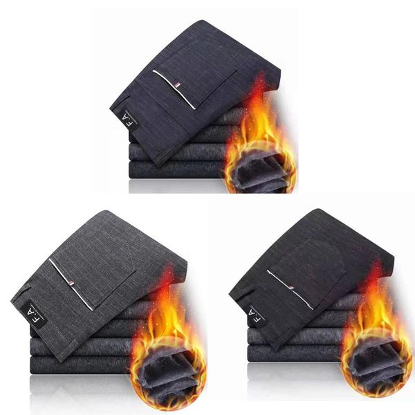men's pants mens suit autumn winter business casual straight classical dress male plus velvet thicken loose cashmere trousers, Black
men's pants mens suit autumn winter business casual straight classical dress male plus velvet thicken loose cashmere trousers, Black