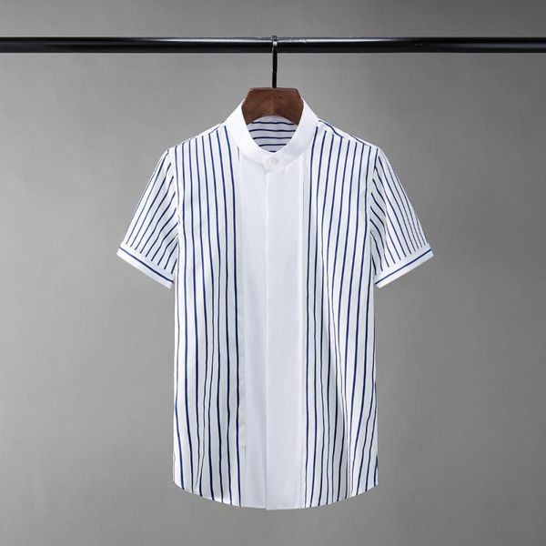 men's casual shirts tencel male luxury short sleeve stand collar mens dress fashion slim fit party man 4xl, White;black
men's casual shirts tencel male luxury short sleeve stand collar mens dress fashion slim fit party man 4xl, White;black