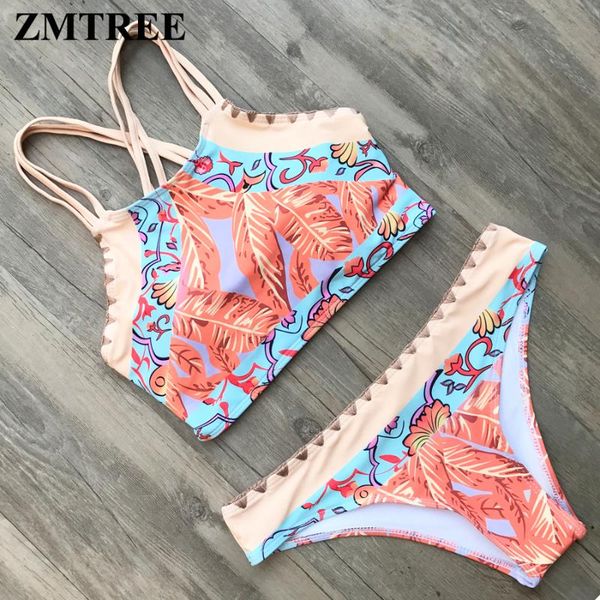 bikinis set zmtree brand high neck bordered swimsuit cross back bandage swimwear women beach bathing suit biquini mujer
bikinis set zmtree brand high neck bordered swimsuit cross back bandage swimwear women beach bathing suit biquini mujer