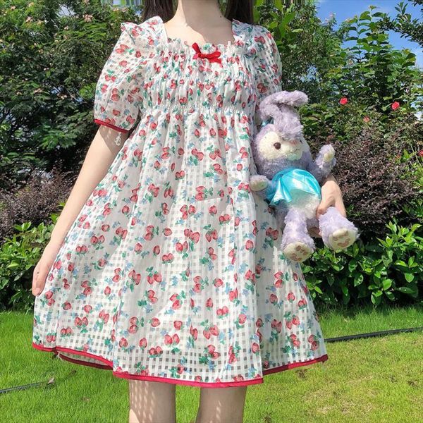 japanese fashion sweet kawaii womens dress elegant loose floral printed autumn square collar puff sleeve a line dresses, Black;gray
japanese fashion sweet kawaii womens dress elegant loose floral printed autumn square collar puff sleeve a line dresses, Black;gray
