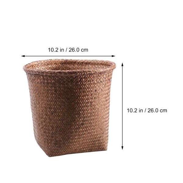 waste bins 1pc straw woven wastebasket practical trash can paper basket storage bin 
waste bins 1pc straw woven wastebasket practical trash can paper basket storage bin