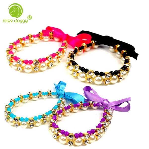 dog collars & leashes lovely delicate pearl pet collar soft adjustable ribbon for small dogs princess rhinestone necklace 10e
dog collars & leashes lovely delicate pearl pet collar soft adjustable ribbon for small dogs princess rhinestone necklace 10e