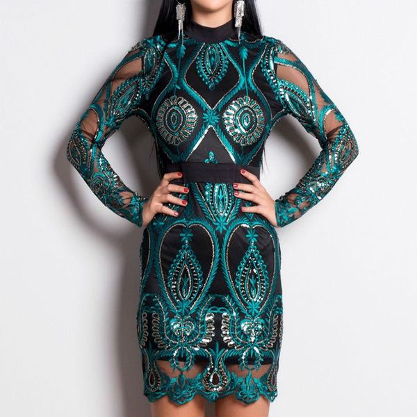 casual dresses stand neck fashion celebrity evening club hollow out embroidery long sleeve mini print green women dress, Black;gray
casual dresses stand neck fashion celebrity evening club hollow out embroidery long sleeve mini print green women dress, Black;gray
