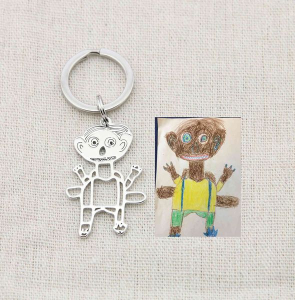 customized children's drawing keychain kid's art child artwork personalized keyring custom name jewelry father's day gift kid, Silver
customized children's drawing keychain kid's art child artwork personalized keyring custom name jewelry father's day gift kid, Silver