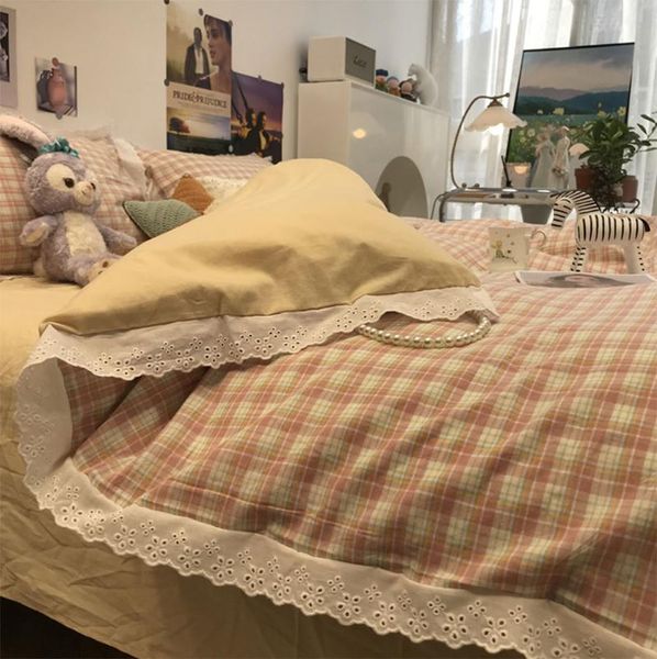 bedding sets modern geometric plaid set girl,fairyfair lace cotton twin full king home textile bed sheet pillowcase duvet cover
bedding sets modern geometric plaid set girl,fairyfair lace cotton twin full king home textile bed sheet pillowcase duvet cover