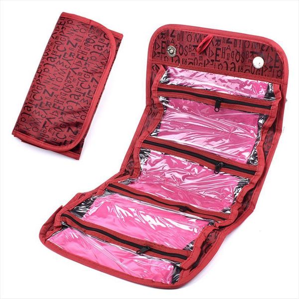portable travel foldable cosmetic large bags capacity organizer wash toiletry roll up makeup case with hanging hook
portable travel foldable cosmetic large bags capacity organizer wash toiletry roll up makeup case with hanging hook