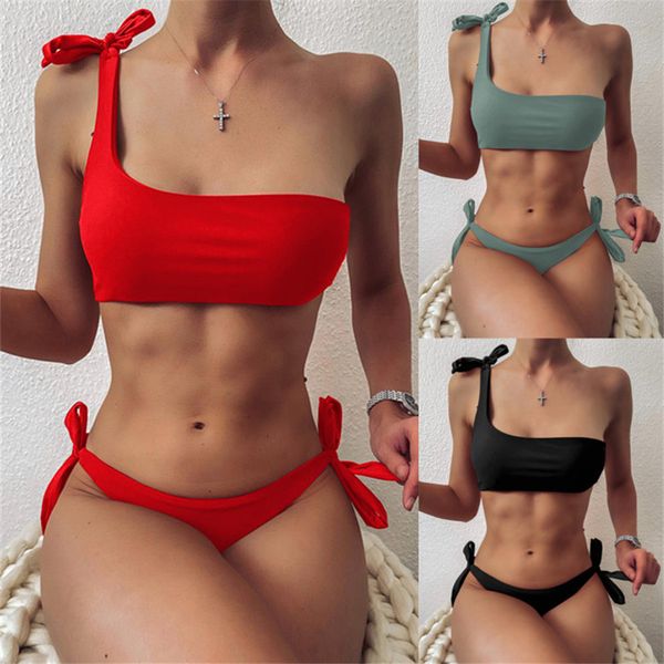 bikinis 2021 new one shoulder swimwear women swimsuit bandage bathing suits beach wear biquini female brazilian bikini set
bikinis 2021 new one shoulder swimwear women swimsuit bandage bathing suits beach wear biquini female brazilian bikini set