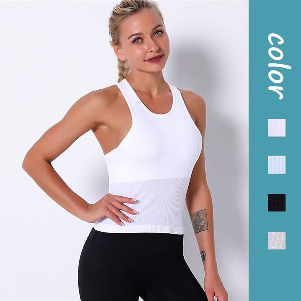 sports tank short fitness yoga shirts with padded crop sleeveless training gym vest running clothes outfits, White;red
sports tank short fitness yoga shirts with padded crop sleeveless training gym vest running clothes outfits, White;red