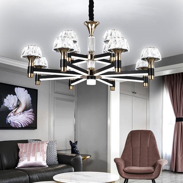 modern crystal led chandeliers lighting black gold metal living room pendant chandelier lights bedroom hanging lamp fixtures
modern crystal led chandeliers lighting black gold metal living room pendant chandelier lights bedroom hanging lamp fixtures
