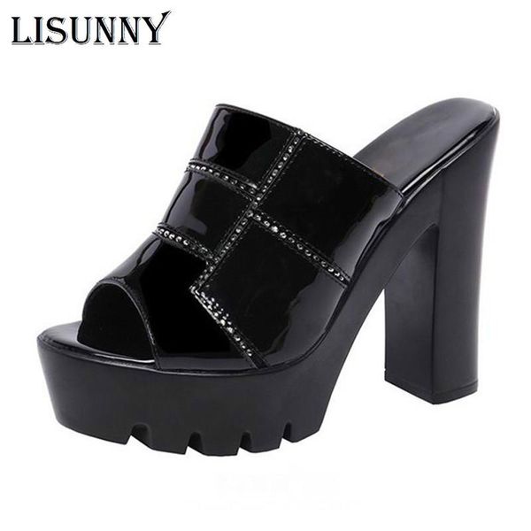 slippers lisunny open toe leather summer platform shoes woman 2021 ladies high heel slides office slipper white plus size 35-43, Black
slippers lisunny open toe leather summer platform shoes woman 2021 ladies high heel slides office slipper white plus size 35-43, Black