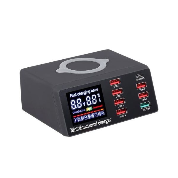 hubs x9 8 port wireless usb charger quick charge pd+qc3.0+usb station with led display for phone/laptablet eu plug
hubs x9 8 port wireless usb charger quick charge pd+qc3.0+usb station with led display for phone/laptablet eu plug