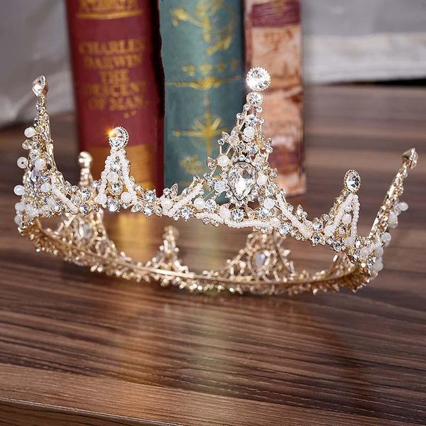 hair clips & barrettes bridal crown luxury crystal beads full round tiara for women queen diadem wedding jewelry âccessory headband headdres, Golden;silver
hair clips & barrettes bridal crown luxury crystal beads full round tiara for women queen diadem wedding jewelry âccessory headband headdres, Golden;silver