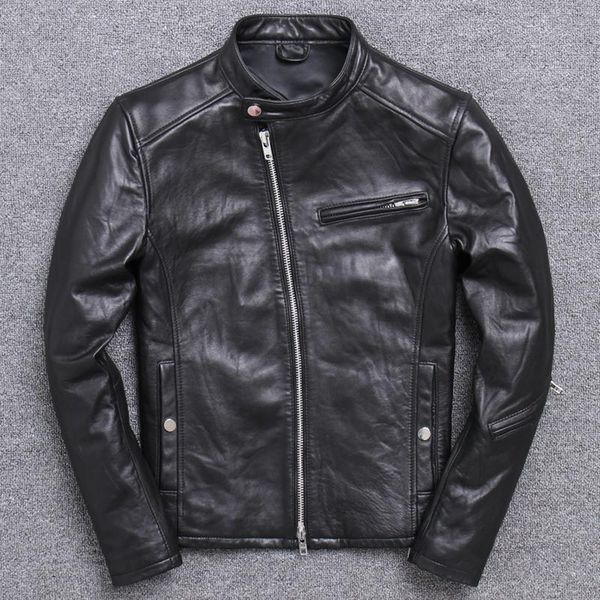 men's leather & faux 2021 autumn self-cultivation short fund sheep skin genuine clothing stand lead jacket thin section loose slim fit, Black
men's leather & faux 2021 autumn self-cultivation short fund sheep skin genuine clothing stand lead jacket thin section loose slim fit, Black