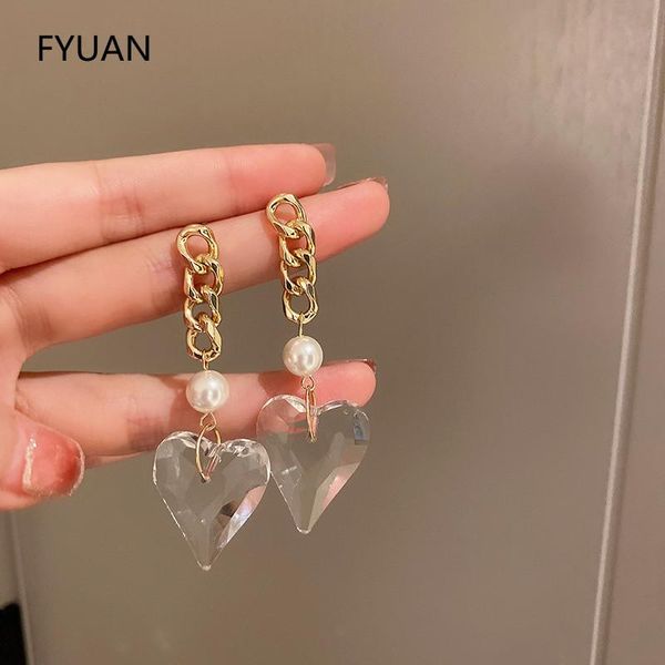 dangle & chandelier fyuan clear love heart crystal earrings for women bijoux golden long tassel drop statement jewelry gifts, Silver
dangle & chandelier fyuan clear love heart crystal earrings for women bijoux golden long tassel drop statement jewelry gifts, Silver