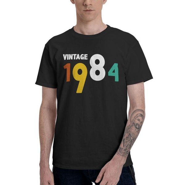 men's t-shirts tvoe retro in 1984 t shirt cotton printing t-shirt harajuku tshirt short sleeve 37 years old birth year gift tee top, White;black
men's t-shirts tvoe retro in 1984 t shirt cotton printing t-shirt harajuku tshirt short sleeve 37 years old birth year gift tee top, White;black