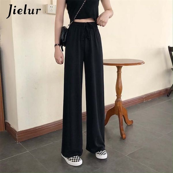 spring summer women's pants high waist drawstring wide leg casual loose harajuku bf all-match black woman 210426, Black;white
spring summer women's pants high waist drawstring wide leg casual loose harajuku bf all-match black woman 210426, Black;white