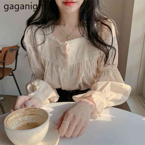spring chic ladies vintage puff sleeve square collar blouse korean style lace fashion shirts solid single breasted 210601, White
spring chic ladies vintage puff sleeve square collar blouse korean style lace fashion shirts solid single breasted 210601, White
