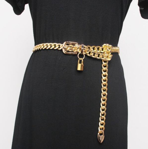 belts women's runway fashion metal lock chain punk cummerbunds female dress corsets waistband decoration narrow belt r31731, Black;brown
belts women's runway fashion metal lock chain punk cummerbunds female dress corsets waistband decoration narrow belt r31731, Black;brown
