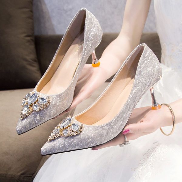 high heel 2021 women shoes brown crystal high-heeled shoes buckle casual fashion woman heels, Black
high heel 2021 women shoes brown crystal high-heeled shoes buckle casual fashion woman heels, Black