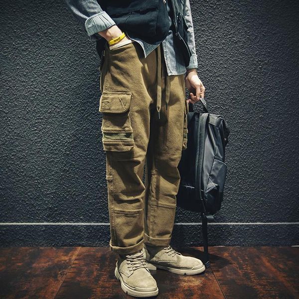 men's pants 2021 autumn winter fashion casual men joggers cargo male pocket loose trousers solid color long w538, Black
men's pants 2021 autumn winter fashion casual men joggers cargo male pocket loose trousers solid color long w538, Black