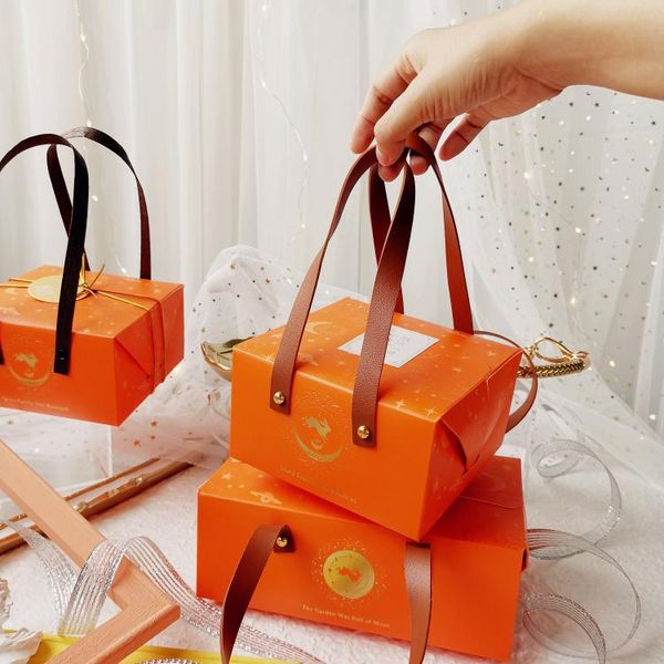 gift wrap 10pcs orange moon cake package box portable bag wedding party birthday packaging golden small rope handle
gift wrap 10pcs orange moon cake package box portable bag wedding party birthday packaging golden small rope handle