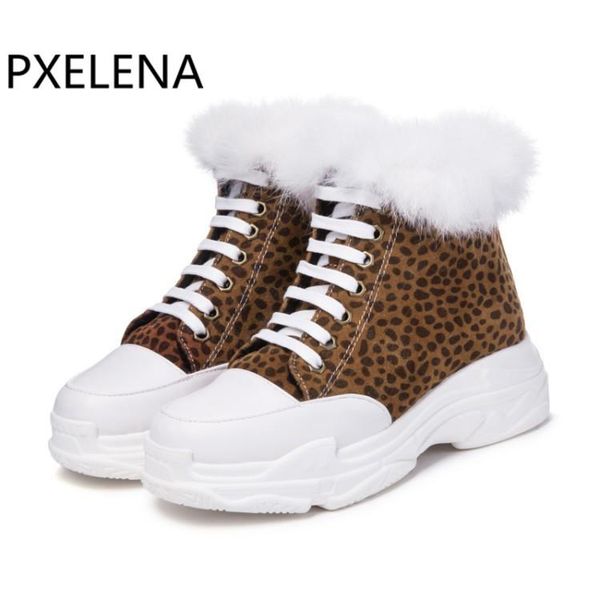 boots pxelena design leopard ankle women 2021 winter thick platform muffins lace up fur punk gothic lady, Black
boots pxelena design leopard ankle women 2021 winter thick platform muffins lace up fur punk gothic lady, Black