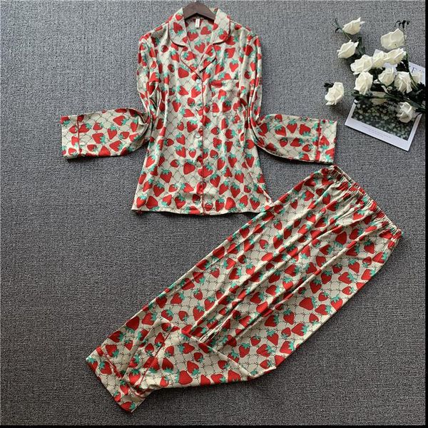 shirt pants suit 2 pcs women sleepwear robe gown pajamas sets pijama nightsuits spring bathrobe long sleeve loungewear pyjama, Black;red 
shirt pants suit 2 pcs women sleepwear robe gown pajamas sets pijama nightsuits spring bathrobe long sleeve loungewear pyjama, Black;red