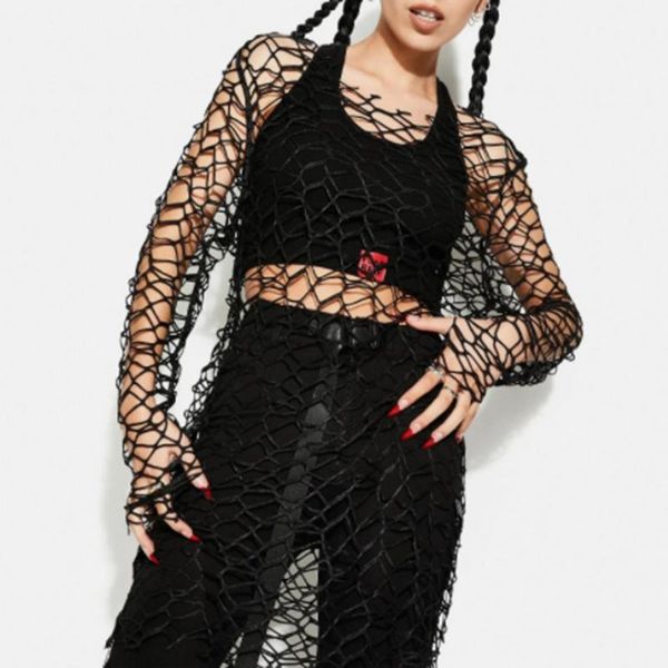 women's swimwear high street solid color fashion hollow out perspective beach round neck long sleeve 2021 summer, White;black
women's swimwear high street solid color fashion hollow out perspective beach round neck long sleeve 2021 summer, White;black